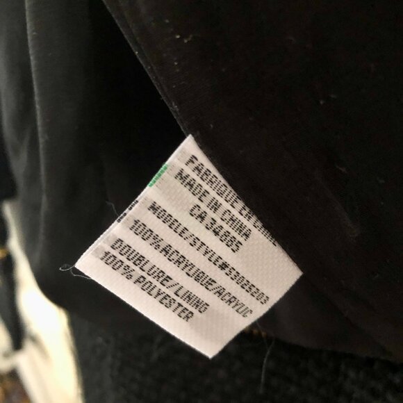 [Women's XS] LADY DUTCH Cropped Jacket Biker Tweed Gold Zipper Open Front Chic - Picture 5 of 7